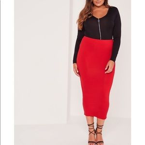 NWT Missguided Plus Size Jersey Midi Skirt! 💋💋💋